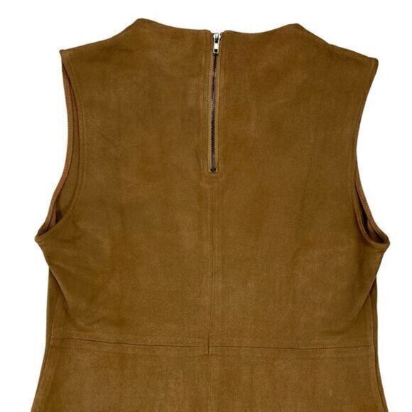 Chloe K Faux Suede Dress Womens Sz L Soft Rear Zip Western Business Career Mini - Picture 6 of 14